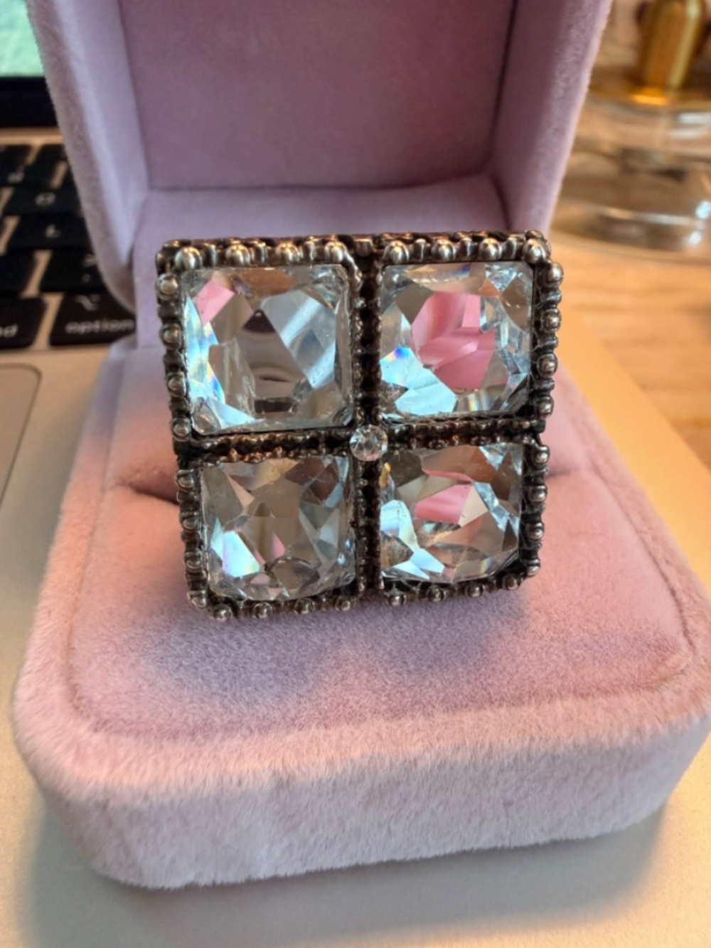 Virgin Saints & Angels Vintage Crystal Ring